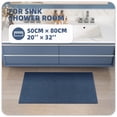 thumbnail image 3 of PABUBE Bathroom Rug, Non Slips Bath Mat, Machine Washable Bathroom Mat, Soft Absorbent Bathmat Bath Rug, Bathroom Rug and Mat for Bathroom Floor (20"x32",Navy), 3 of 10