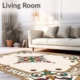 thumbnail image 2 of ODIKA 6'x9' Machine Washable Non-Slip Area Rug, Vintage Medallion Anti Slip Indoor High Traffic Rug, Beige, 478527, 2 of 7