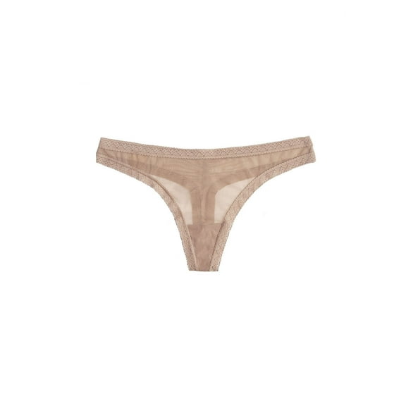 Blush The Mesh Lace Trim Thong Panty - 0259622