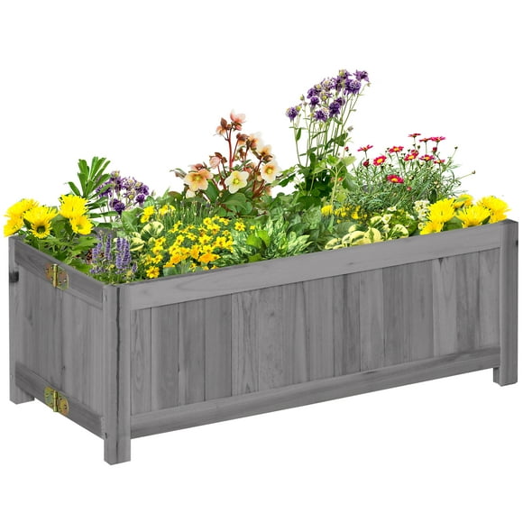 Outsunny Foldable Raised Garden Bed Elevated Planter Box for Vegetables