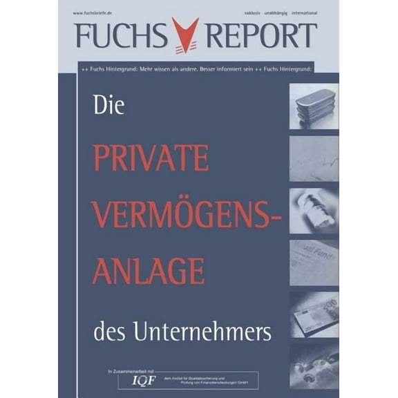 Die Private Vermögensanlage Des Unternehmers, (Paperback)