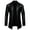 Black, variant on IROINNID Men's Long Sleeve Faux Leather Stand Collar Short Jacket Solid Color Comfy Warm Fit Thick Leather Long Jacket Pocket Fit Top Coat