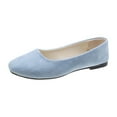 thumbnail image 2 of Womens Shoes Women Girls Solid Big Size Slip On Flat Shallow Comfort Casual Single Shoeslight Blueus Size 10, 2 of 4