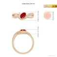 thumbnail image 4 of ANGARA Natural Ruby Twisted Ribbon Engagement Ring with Pav� Diamond Accents in 14K Rose Gold for Women (Size-6x4mm) | July Birthstone, Anniversary, Jewelry Gift for Women | Natural Ruby Ring, 4 of 9