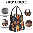 thumbnail image 3 of Floral Pattern Drawstring Lunch Bag Women - Drawstring Lunch Bag Insulated for Work Office - Stain-Resistant Large Lunchbags for Women with Multi-Pockets, 3 of 6