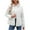 White, variant on UAMVSH Womens Quilted Jackets Long Sleeve Button Down Warm Coats Casual Loose Puffer Outerwear with Pockets Winter Clothes