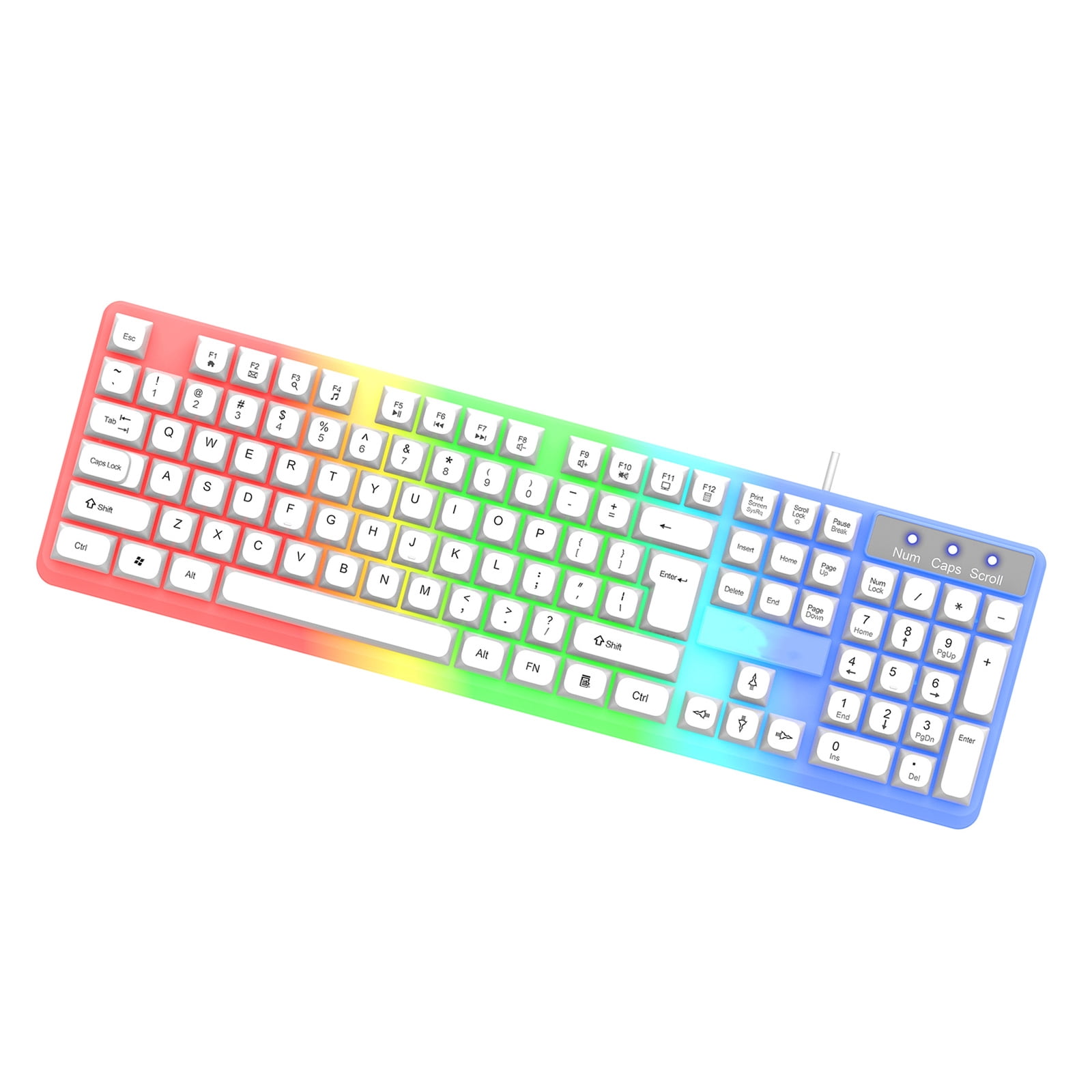 LED Mechanical Keyboard Hot Swappable Gaming Keyboard Corded Keyboards 104 Keys for Computer Laptop