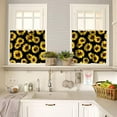 thumbnail image 2 of Sunflower Window Curtain Set, Vintage Shabby Chic Floral Sunflower Window Valances and Tier Set for Home Kitchen Living Room Café Décor 54''x18'' & 27''x36''x2, 3 Panels, 2 of 4