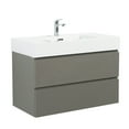 thumbnail image 4 of 36" Modern Bathroom Sink Cabinet In Gray - Wall Mounted With Generous Storage Capacity, Quiet Drawer Slides & Stylish Handle- Look Vanity Product, Double Improver, Silent Apparatus, Design, 4 of 6