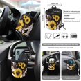 thumbnail image 5 of Uorisanigo Sunflower Print Car Seat Covers Full Set Car Accessories with Steering Wheel Cover,Car Seat Belt Cover,Car Vent Storage Easy to Install Car Interior Cover Soft Car Decor Gift for Her, 5 of 7