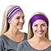 thumbnail image 3 of RiptGear Headband 2Pack - Purple Solid and Purple Striped, 3 of 4