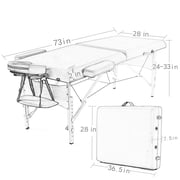 BestMassage 28 Wide Portable&Foldable Massage Table w/Free Carry Case Chair Bed Spa Facial,Black