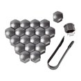 thumbnail image 4 of kurtrusly 20 Pcs Écrous de Roue de Voiture Capuchons de Vis de Moyeu Auto Remplacement avec Clip Gris 21mm 1ensemble, 4 of 6