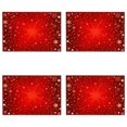 thumbnail image 2 of Christmas Placemats Set of 4,Red Snowflake Christmas Placemats for Dining Table,12 x 18 Inch Seasonal Winter Xmas Holiday Rustic Vintage Thanksgiving Washable Table Mats,4PCS, 2 of 7