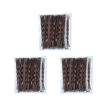 Designice 150-Count Bobby Pins,Strong Hold Durable Metal Hair Pins for Women,Wave Design Hair Accessories,2.36",Brown