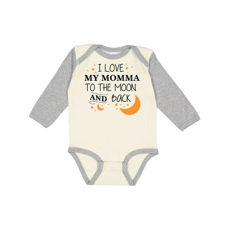 

Inktastic I Love My Momma To The Moon and Back Gift Baby Boy or Baby Girl Long Sleeve Bodysuit