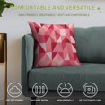 thumbnail image 4 of Red Pink Modern Art Geometric Pillow Covers,Red Pink Modern Art Geometric Throw Pillow Covers 18"×18" ,Living Room Sofa Couch Pillow Covers,Decorative Pillow Covers, 4 of 7