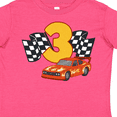 thumbnail image 4 of Inktastic Number Three Race Car Boys or Girls Toddler T-Shirt, 4 of 5