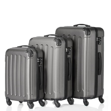 3Pcs Luggage Set PC+ABS Trolley Spinner 20/24/28 Suitcase Travel Bags Hard Shell