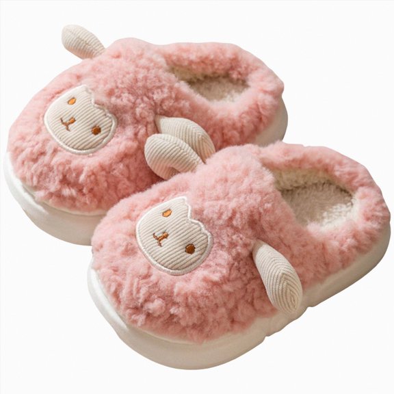 UAYOTSE Slippers Children Boys Girls Winter Plush Slippers Closed Rear Indoor Slippers Cute Kids Home Slippers Warm Soft Slippers Nursery Winter Shoes Funny Boy Girls,Sizes 10.5