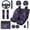 Black Cat, variant on XYZCANDO Spider Web Bats 14 Pack Car Seat Covers Full Set Steering Wheel Cover Center Console Pad Seat Belt Pads Headrest Covers Cup Coasters for Most Cars SUVs Sedans