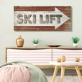 thumbnail image 2 of Stupell Industries Rustic Distressed Ski Lift Directional Sign Brown White Designed by Jennifer Pugh, 2 of 6