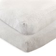 thumbnail image 2 of Touched by Nature Baby Organic Cotton Crib Sheet, Heather Gray, One Size, 2 of 2