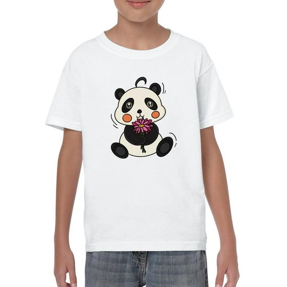 Panda With Tulips T-Shirt Juniors -SPIdeals Designs,  Medium