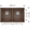 thumbnail image 5 of BLANCO PRECIS Equal Double Undermount - Cafe Brown, 5 of 7