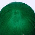 thumbnail image 5 of RightOn 14'' Green Wig Short Curly Wig with Bangs Green Hair Wigs Women Girls Dark Green Wig with Wig Cap, 5 of 6