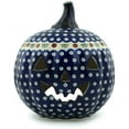 thumbnail image 3 of Polish Pottery 9¼-inch Jack O Lantern Candle Holder (Mosquito Theme) Hand Painted in Boleslawiec, Poland + Certificate of Authenticity, 3 of 6