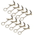 thumbnail image 2 of 10Pcs Metal Purse Frame Kiss Clasp Lock Bronze Tone Retro DIY Semicircle Chain 5cm, 2 of 9