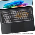 thumbnail image 2 of shiyou-2 PCS Keyboard Cover for Microsoft Surface Laptop 8 13.8 inch Laptop US Layout Keyboard Film Skin-Black+Clear, 2 of 4