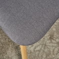 thumbnail image 4 of Molly Mid Century Modern Fabric Dining Chairs with Rubberwood Frame, Set of 2, Dark Grey and Natural Oak, 4 of 4