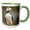 Green/White, variant on 3drose, Horned Puffin, Lake Clark National Park, Alaska ., 11oz Two-tone Black Mug