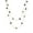 Labradorite, variant on Silver Bezel Necklace with Small Silver Stations and Round Gemstones