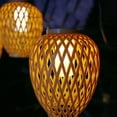 thumbnail image 3 of Moyic Lámpara colgante de bambú con carga Solar para decoración de jardín, jaula, lámpara colgante para patio Iluminación y accesorios, 3 of 6