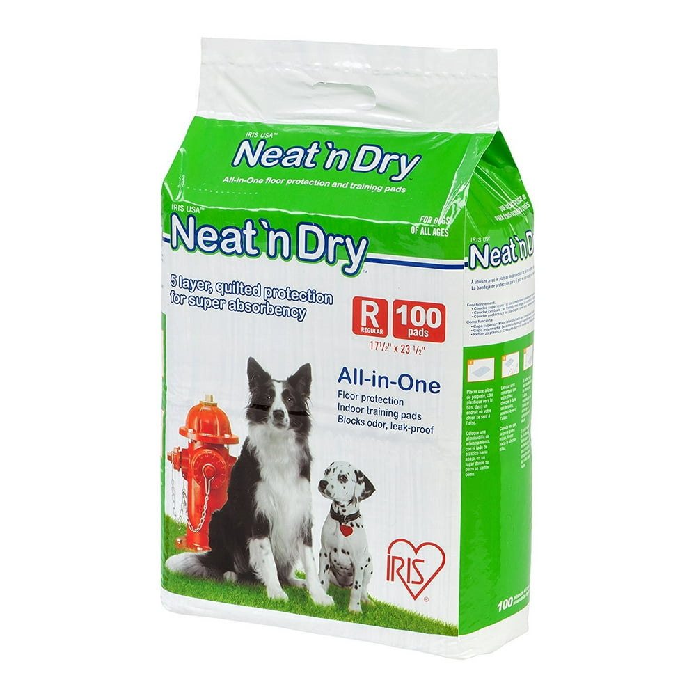 IRIS Neat 'n Dry Premium Pet Training Pads, Regular, 17.5' x 23.5