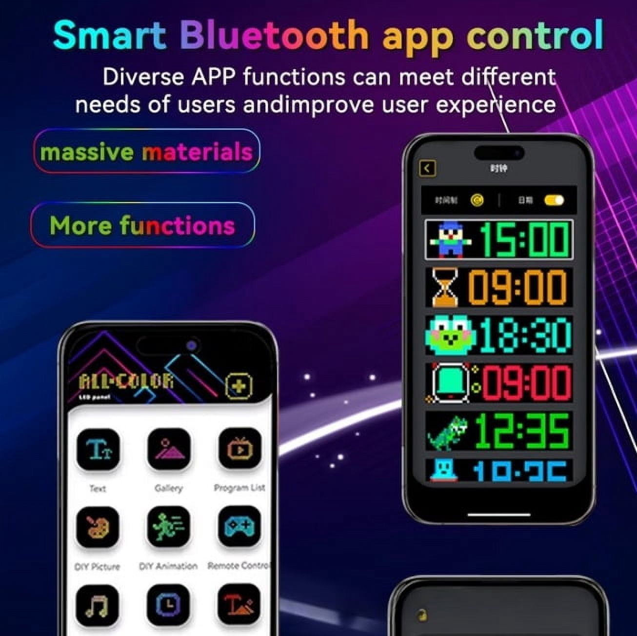 LED Car Soft Screen USB Car Flexible Advertising Screen APP Bluetooth Window Glass Devil's ye Display Screen