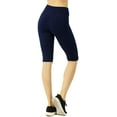 thumbnail image 3 of TheLovely Women & Plus Soft Cotton Active Stretch Workout Biker Shorts (21") with Wide Wastband, 3 of 4