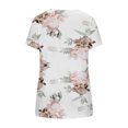 thumbnail image 5 of Camisetas de manga corta de verano para mujer, blusa informal con cuello redondo y estampado frontal Pompotops  hfajkhk129036, 5 of 5