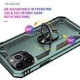 thumbnail image 4 of Compatible with iPhone 14 Pro Case Built-in 360 Ring Holder Kickstand, Extreme Protection Military Armor Magnetic Car Dual Layer Protective Heavy Duty Phone Cover For iPhone 14 Pro,Darkgreen, 4 of 8