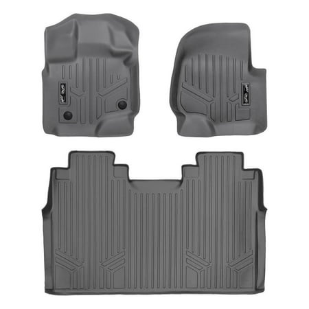 Maxliner 2015 2019 Ford F 150 Super Crew Floor Mats With Front Bench Seats Complete Set Grey A2167b2188