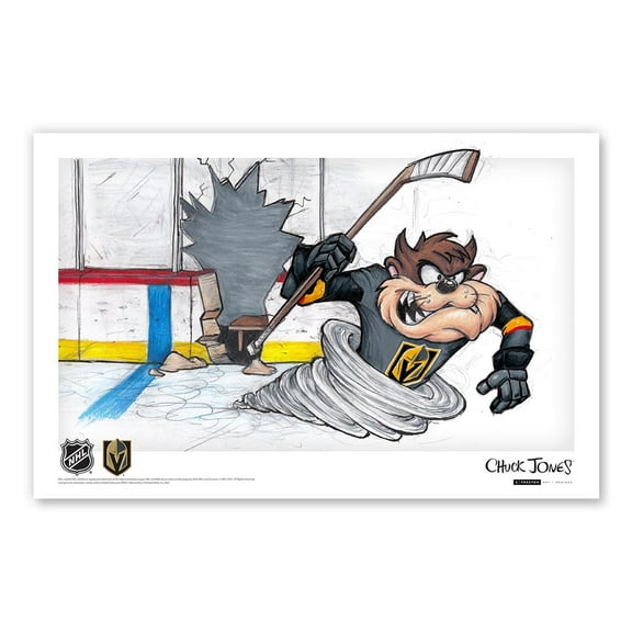 Tasmanian Devil Vegas Golden Knights 11" x 17" Looney Tunes Poster Print