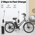thumbnail image 2 of Varun 26" Electric Bike for Adult, Peak 750W 20 MPH Ebike with 374.4 Wh Removable Battery, Electric Commuting Bicycle for Adult Man & Women, Black, 2 of 2