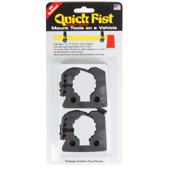 Quick Fist Original Clamp for Mounting Tools and Equipment 1"-2-1/4" Diameter (Pack of 2)