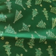 thumbnail image 2 of Heavy Brocade Shiny Christmas Tablecloth Christmas Trees Green, 2 of 2