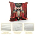 thumbnail image 4 of Shiartex Short Plush Nutcracker Pillow Covers Soldier with Red Jacket Throw Pillows White, 4 of 5