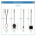 thumbnail image 4 of Minuteman International Neoclassic 5pcs Fireplace Tool Set, Polished Chrome, 4 of 5