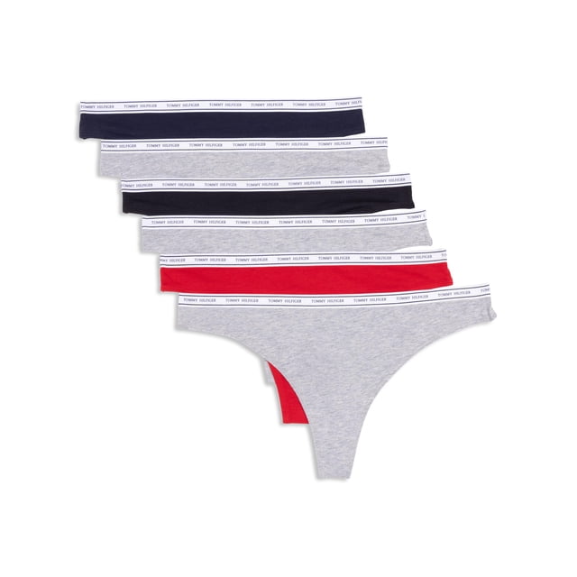 Pack de 6 tangas de algodón para mujer Tommy Hilfiger, talla M